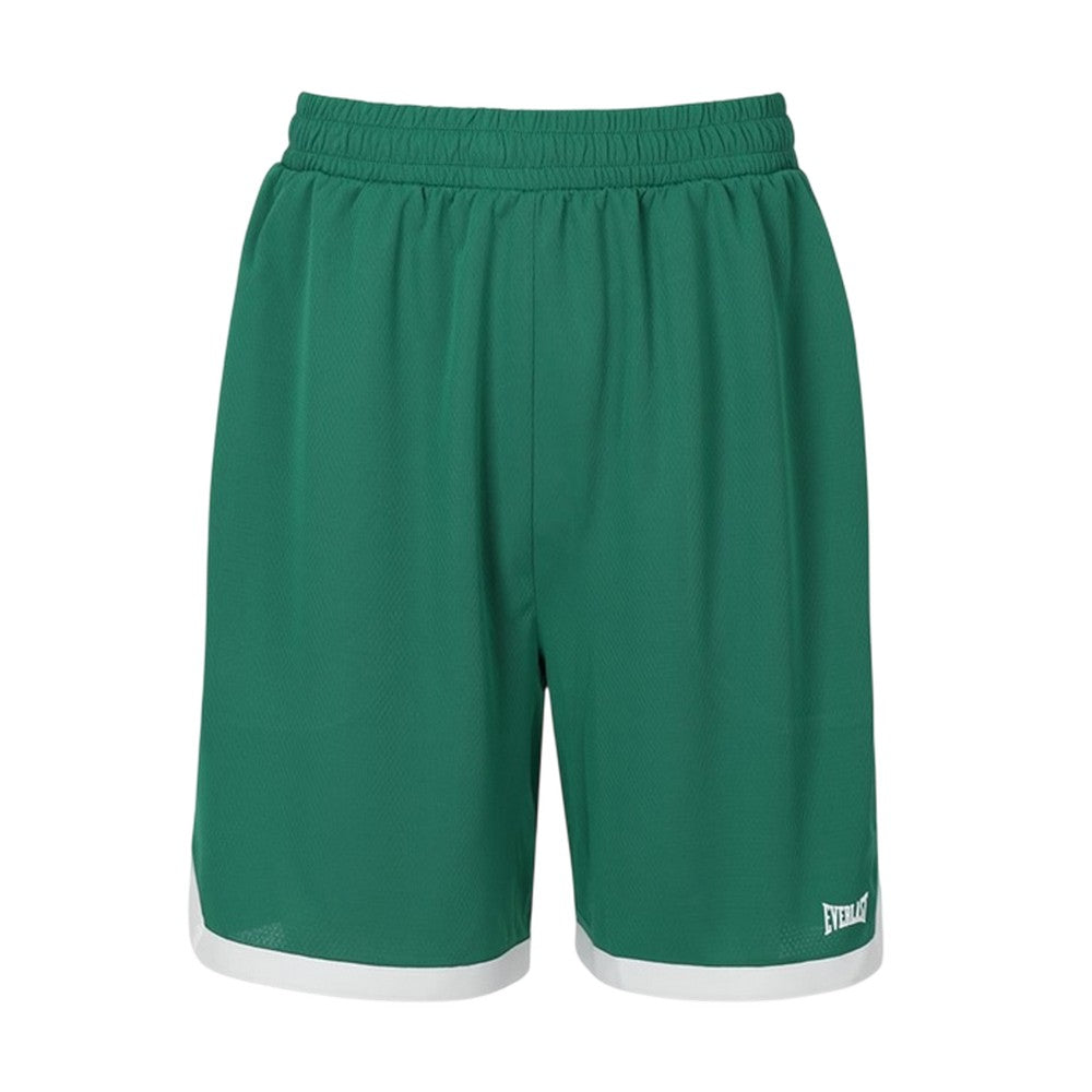 Green-White - Front - Everlast Mens BB100 Logo Basketball Shorts