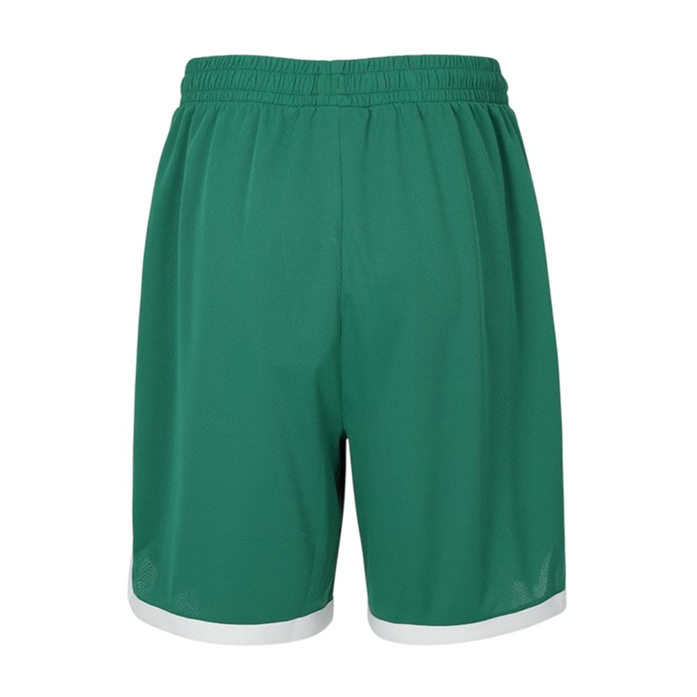 Green-White - Back - Everlast Mens BB100 Logo Basketball Shorts