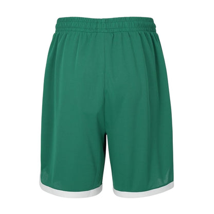 Green-White - Back - Everlast Mens BB100 Logo Basketball Shorts