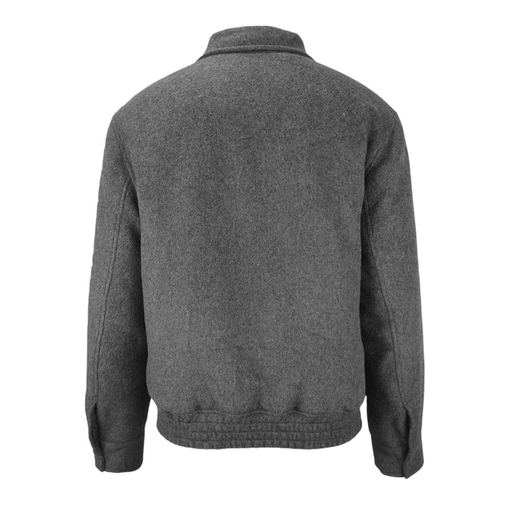 Grey Marl - Back - Jack Wills Mens York Wool Blend Bomber Jacket