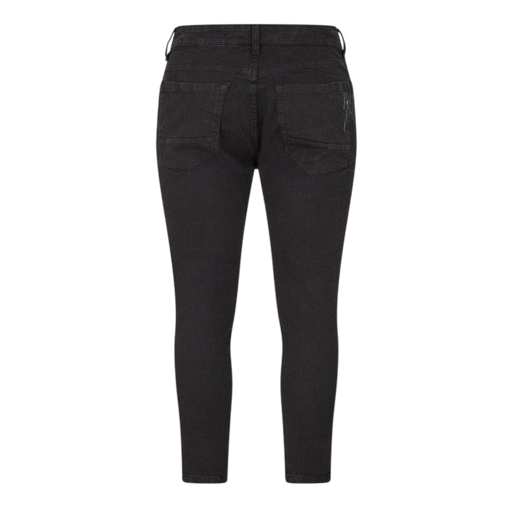 Charcoal - Back - Brave Soul Mens Washed Biker Skinny Jeans