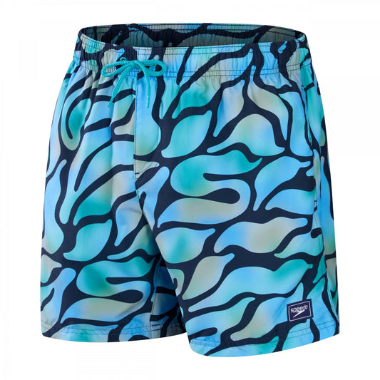 Multicoloured - Front - Speedo Mens Leisure Digital Print Swim Shorts