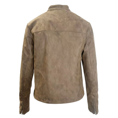 Brown - Back - Kangol Womens-Ladies Mock Neck Racer Jacket