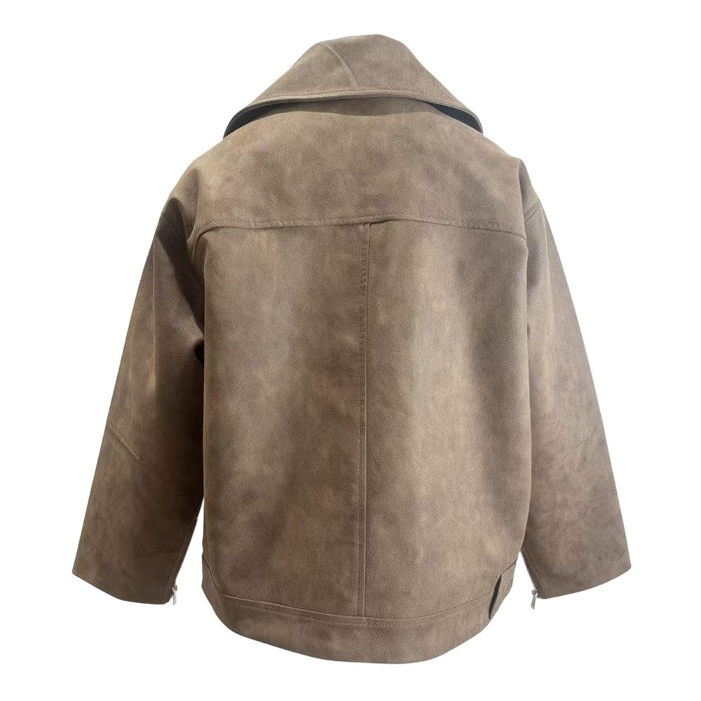 Brown - Back - Kangol Womens-Ladies Pilot Zipped Regular Jacket