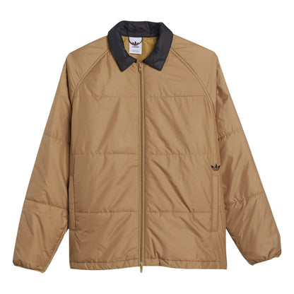Brown - Front - Adidas Mens Relaxed Fit Coach Jacket