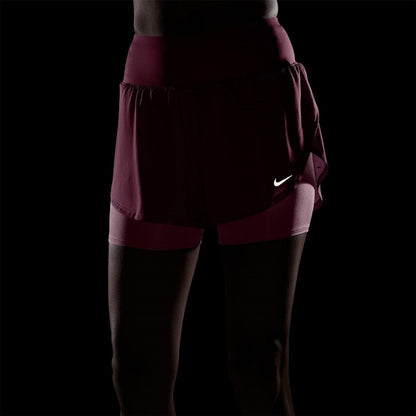 Peony - Pack Shot - Nike Womens-Ladies Tempo Dri-FIT 2 in 1 Running Shorts