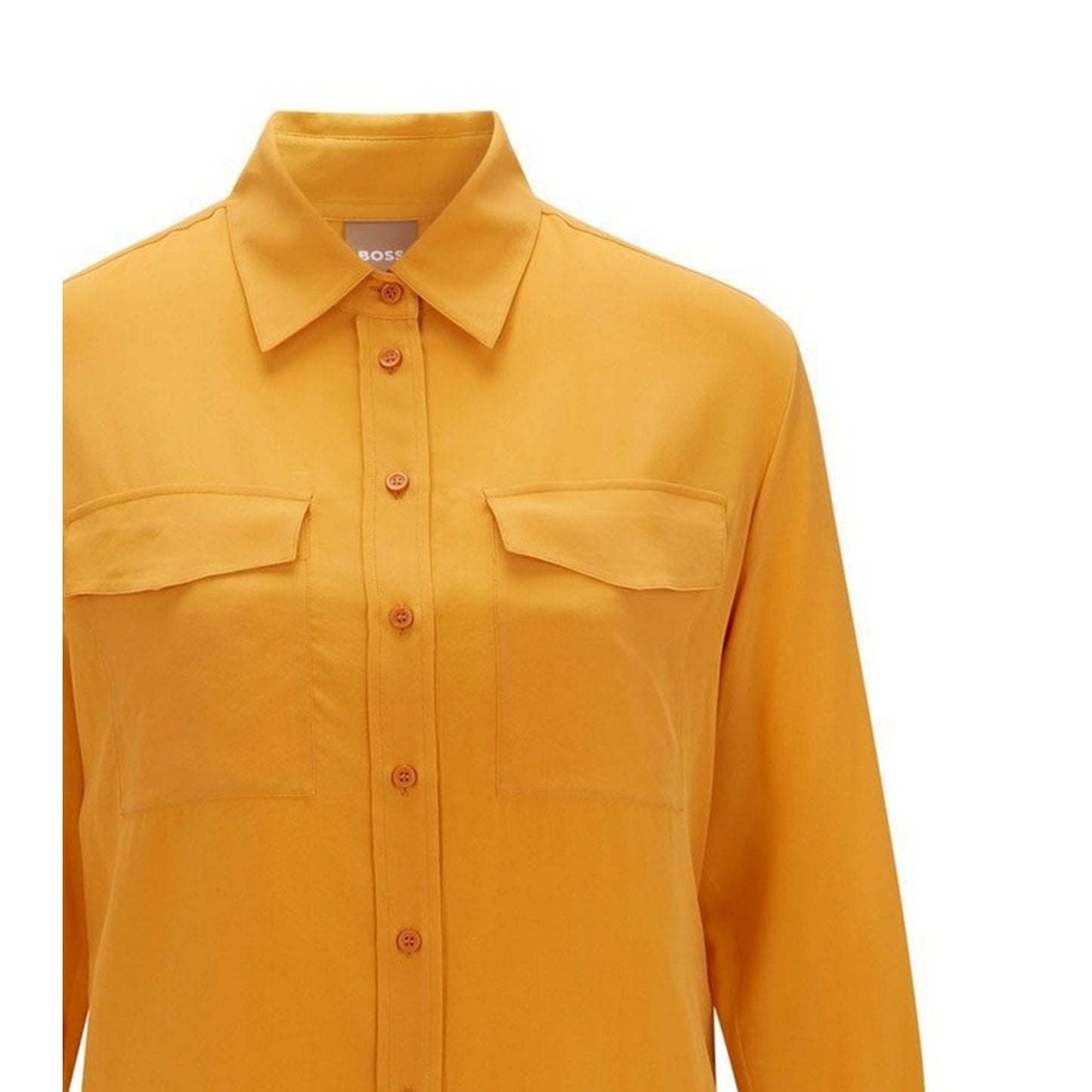 Yellow - Side - Hugo Boss Womens-Ladies Blouse