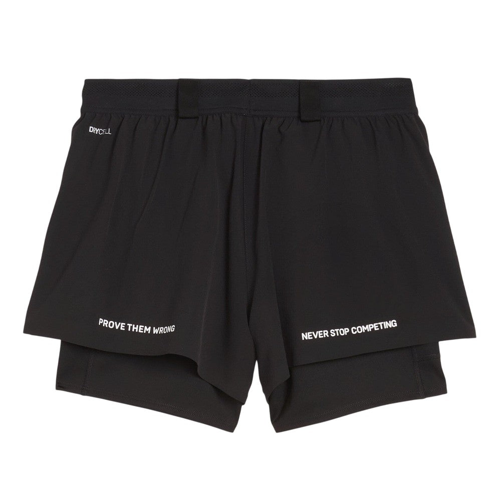 Puma Black - Back - Puma Mens Hyrox Performance 2 in 1 Running Shorts