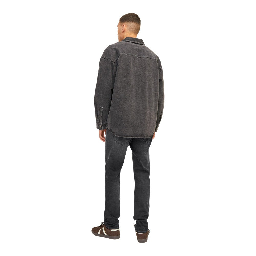Black Denim - Back - Jack And Jones Mens Glenn Slim Jeans