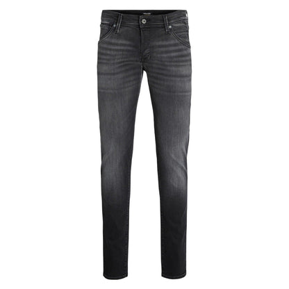 Black Denim - Front - Jack And Jones Mens Glenn Slim Jeans