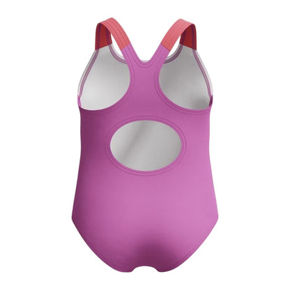 Violet - Back - Speedo Girls Learn to Swim Medalist One Piece Swimsuit