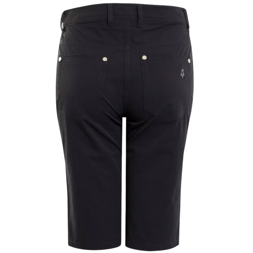 Black - Back - Calvin Klein Womens-Ladies Plain Slim Shorts