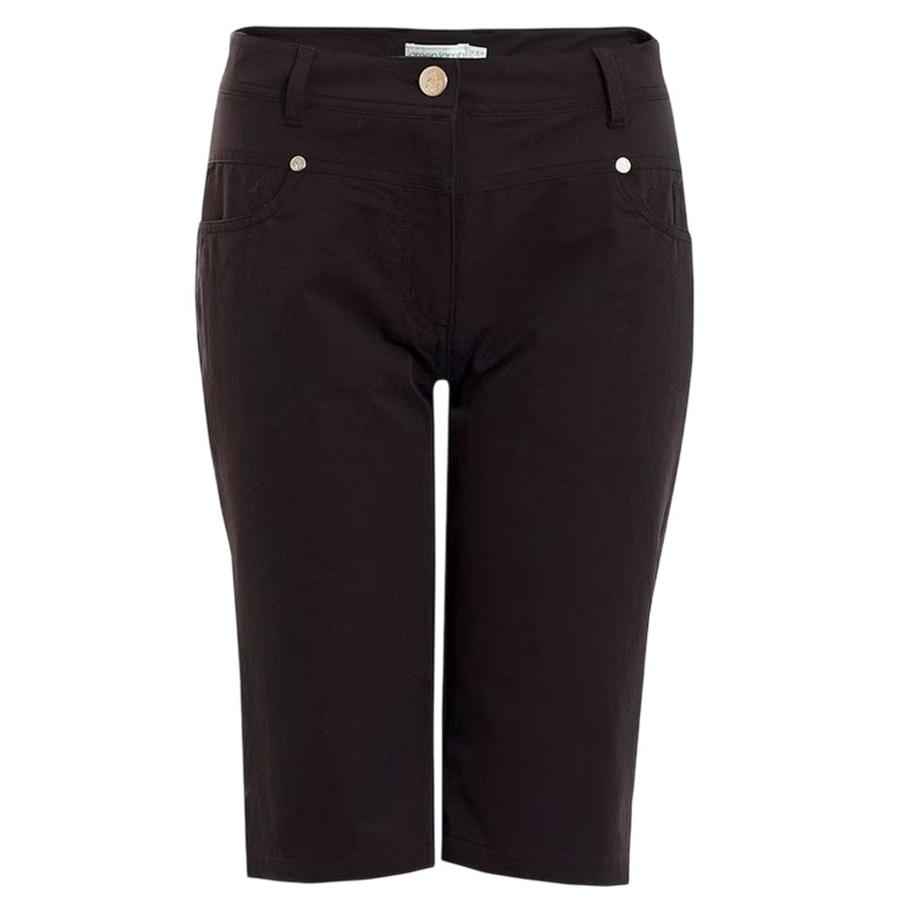 Black - Front - Calvin Klein Womens-Ladies Plain Slim Shorts