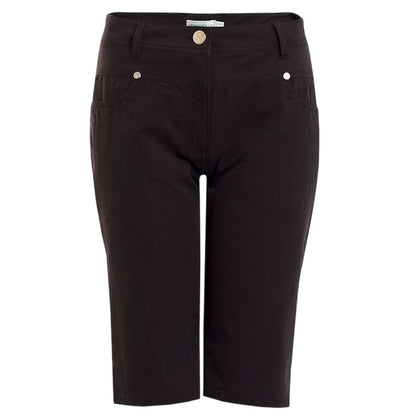 Black - Front - Calvin Klein Womens-Ladies Plain Slim Shorts