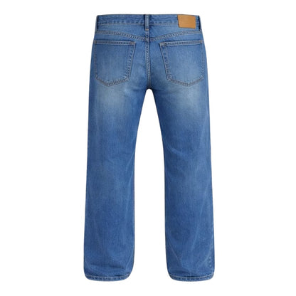 Medium Blue - Back - Firetrap Mens Denim Ripped Jeans