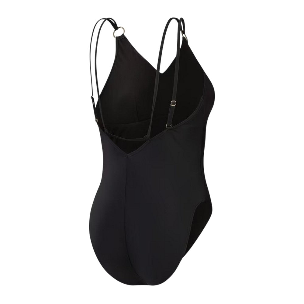 Black - Back - Speedo Womens-Ladies Strappy Shaping One Piece Swimsuit