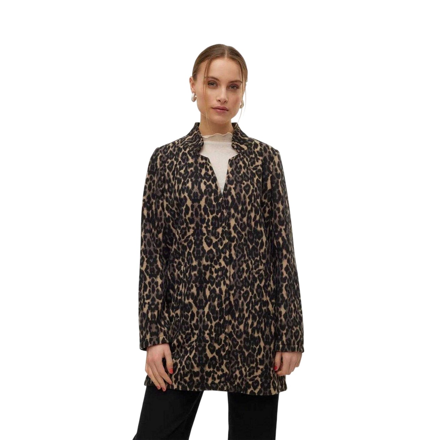 Brown - Lifestyle - Vero Moda Womens-Ladies Katrine Leopard Print Jacket
