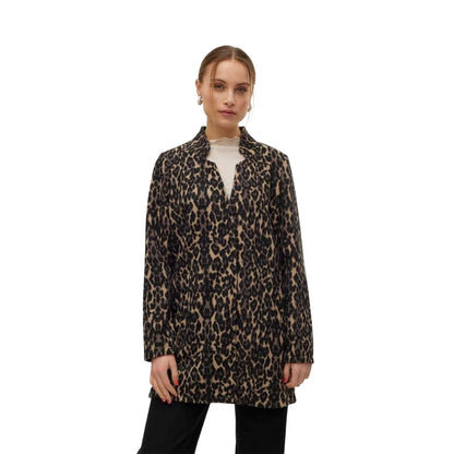 Brown - Lifestyle - Vero Moda Womens-Ladies Katrine Leopard Print Jacket