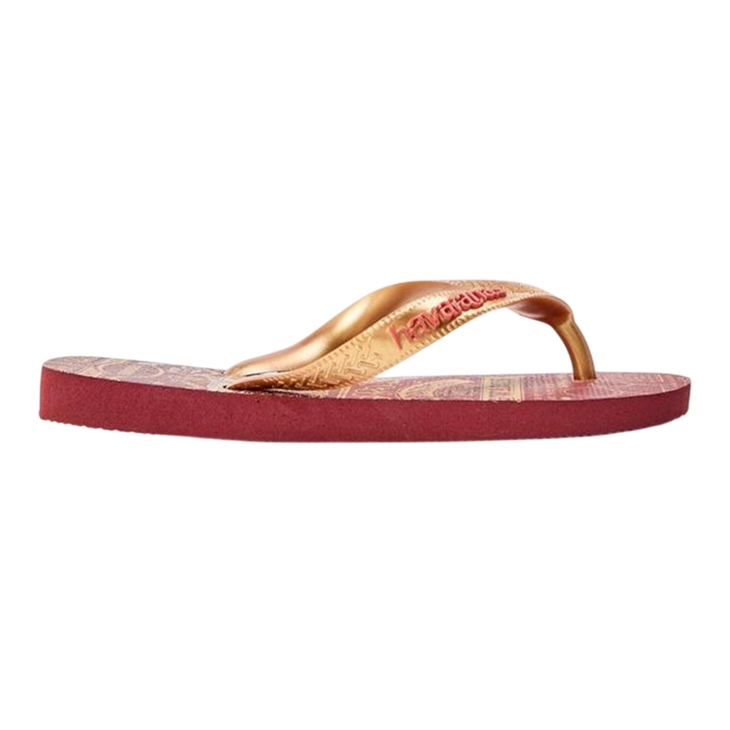 Mahogany - Front - Harry Potter Womens-Ladies Harry Potter Graphic Print Flat Flip Flops