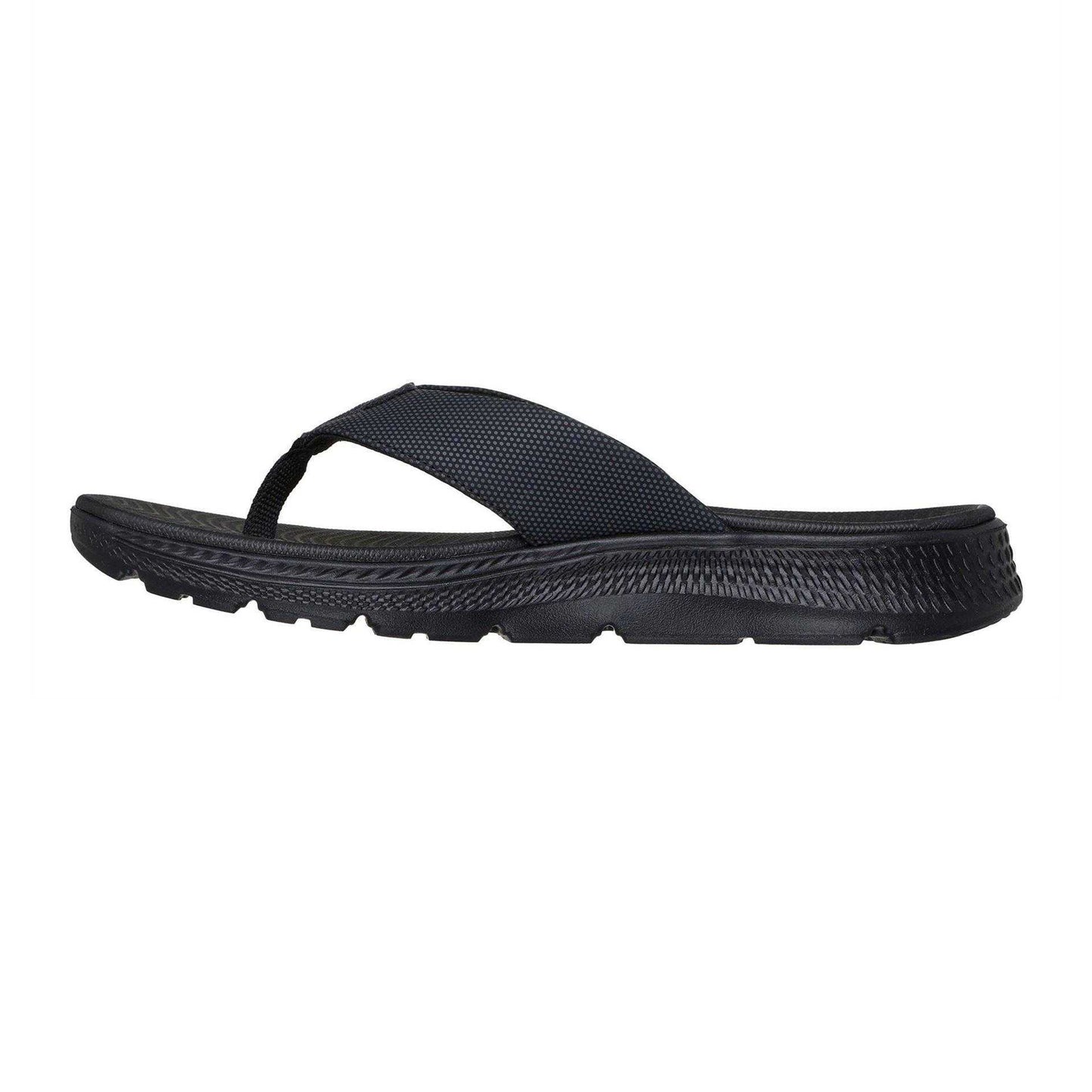 Black - Back - Skechers Mens Go Consistent Rubber Flip Flops