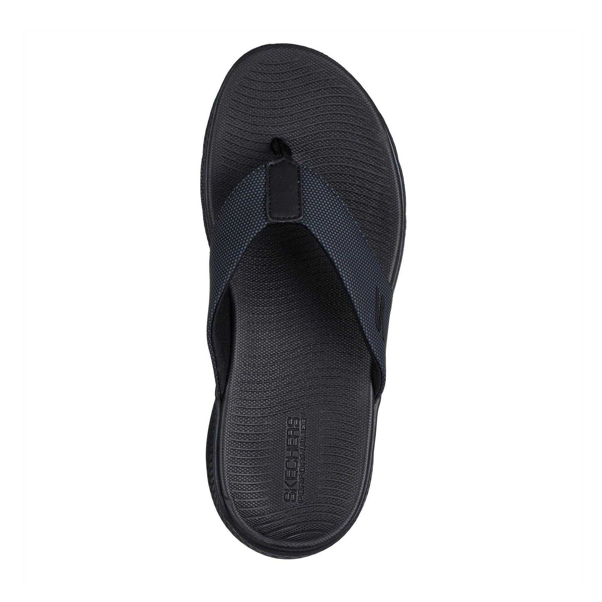 Black - Side - Skechers Mens Go Consistent Rubber Flip Flops