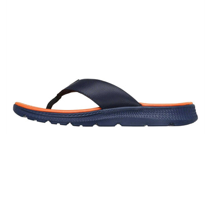 Navy-Orange - Back - Skechers Mens Go Consistent Rubber Flip Flops