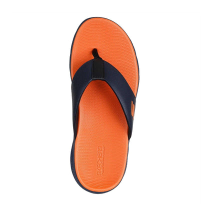 Navy-Orange - Side - Skechers Mens Go Consistent Rubber Flip Flops