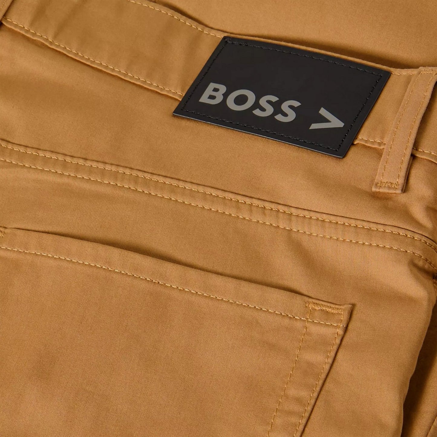 Medium Beige - Side - Boss Mens Re.Maine Denim Straight Leg Jeans