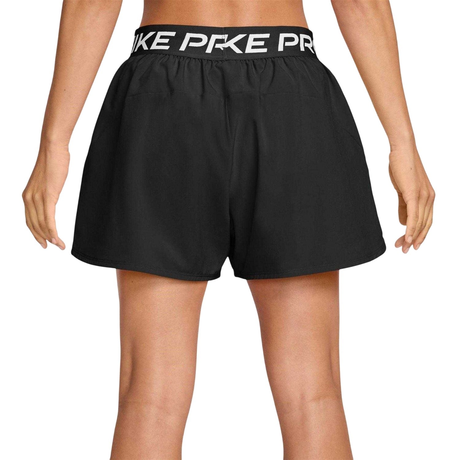 Black - Back - Nike Womens-Ladies Pro 2 in 1 Shorts