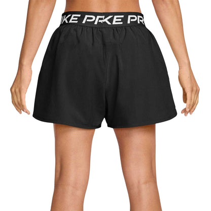 Black - Back - Nike Womens-Ladies Pro 2 in 1 Shorts