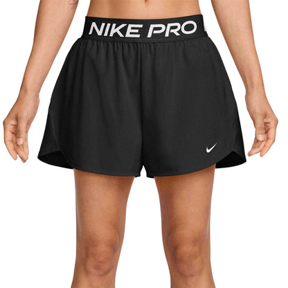 Black - Lifestyle - Nike Womens-Ladies Pro 2 in 1 Shorts