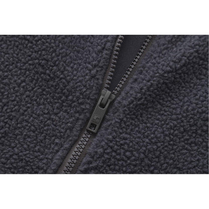 Dark Grey - Side - SoulCal Mens Quilted Fleece Mock Neck Gilet