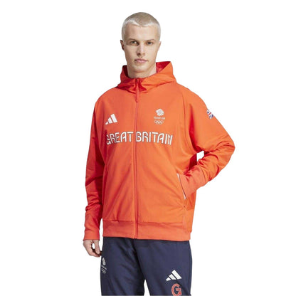 Red - Lifestyle - Adidas Mens Z.N.E. Team GB Full Zip Hoodie