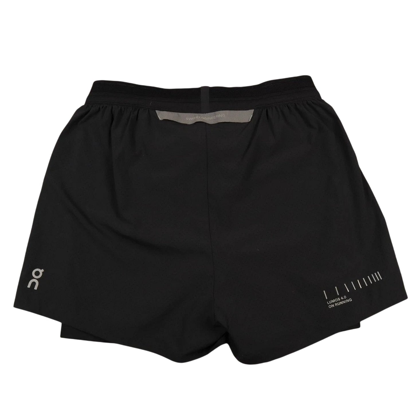 Eclipse Grey - Back - On Womens-Ladies Lumos Performance 2 in 1 Running Shorts