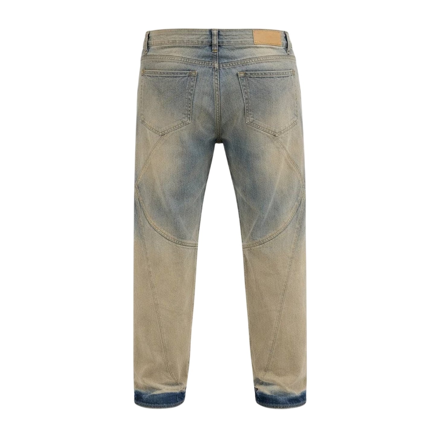 Vintage Wash - Back - Firetrap Mens Disrip Denim Straight Jeans