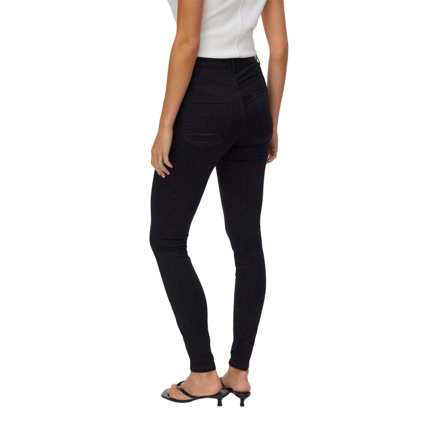 Black - Back - Vero Moda Mens Vi110 Soft Jeans
