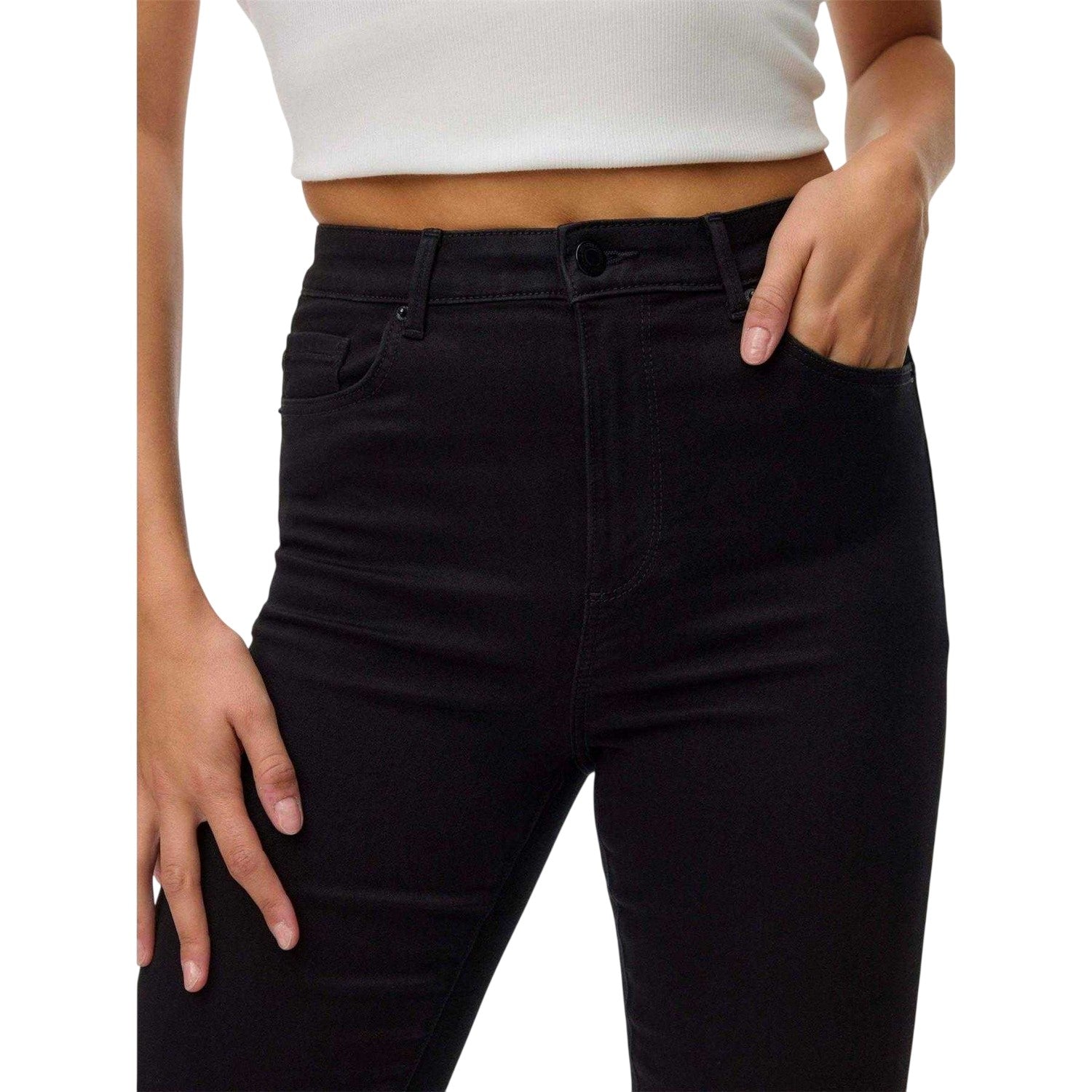 Black - Side - Vero Moda Mens Vi110 Soft Jeans