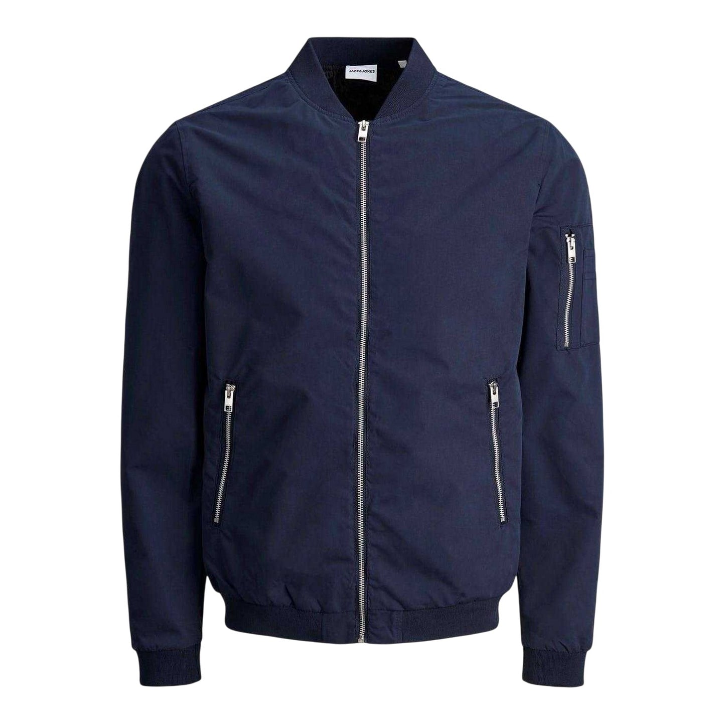 Navy Blazer - Front - Jack And Jones Mens Rush Plus Bomber Jacket
