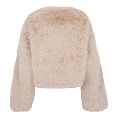Beige - Back - 4th & Reckless Womens-Ladies Reysha Teddy Fleece Jacket