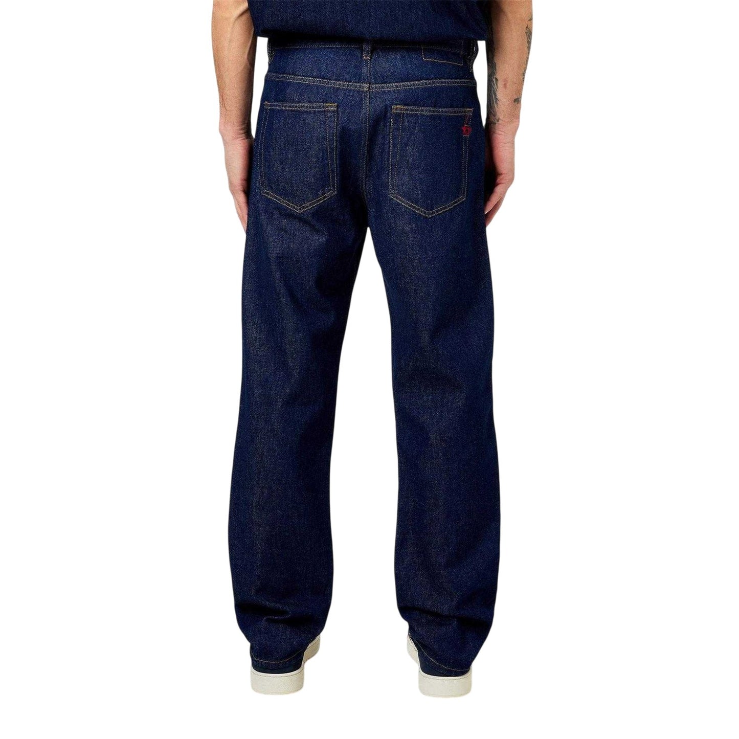 Blue - Back - Diesel Mens Viker Straight Jeans