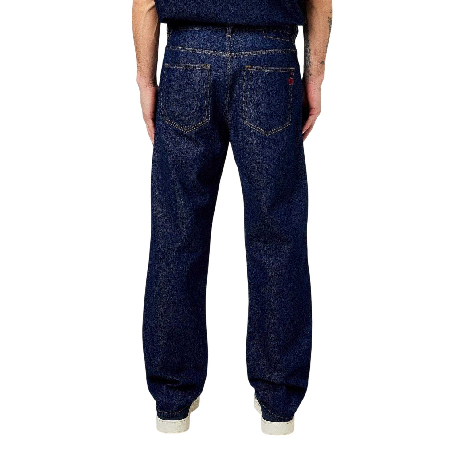 Blue - Back - Diesel Mens Viker Straight Jeans