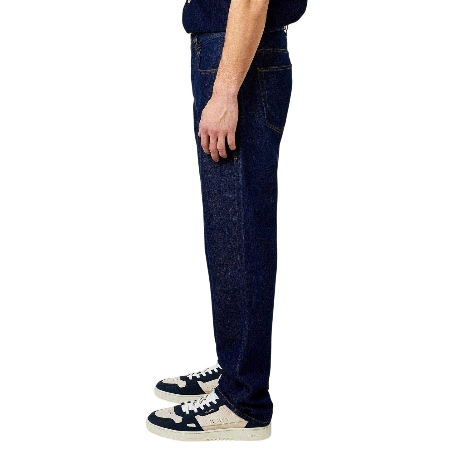 Blue - Side - Diesel Mens Viker Straight Jeans