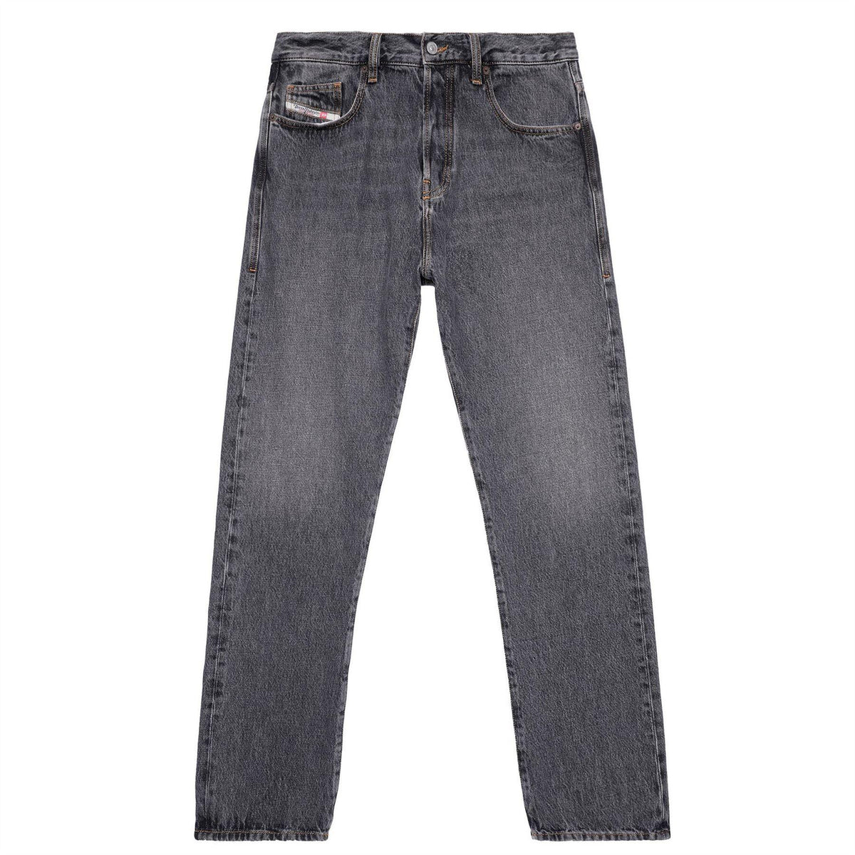 Black - Front - Diesel Mens Viker Straight Jeans