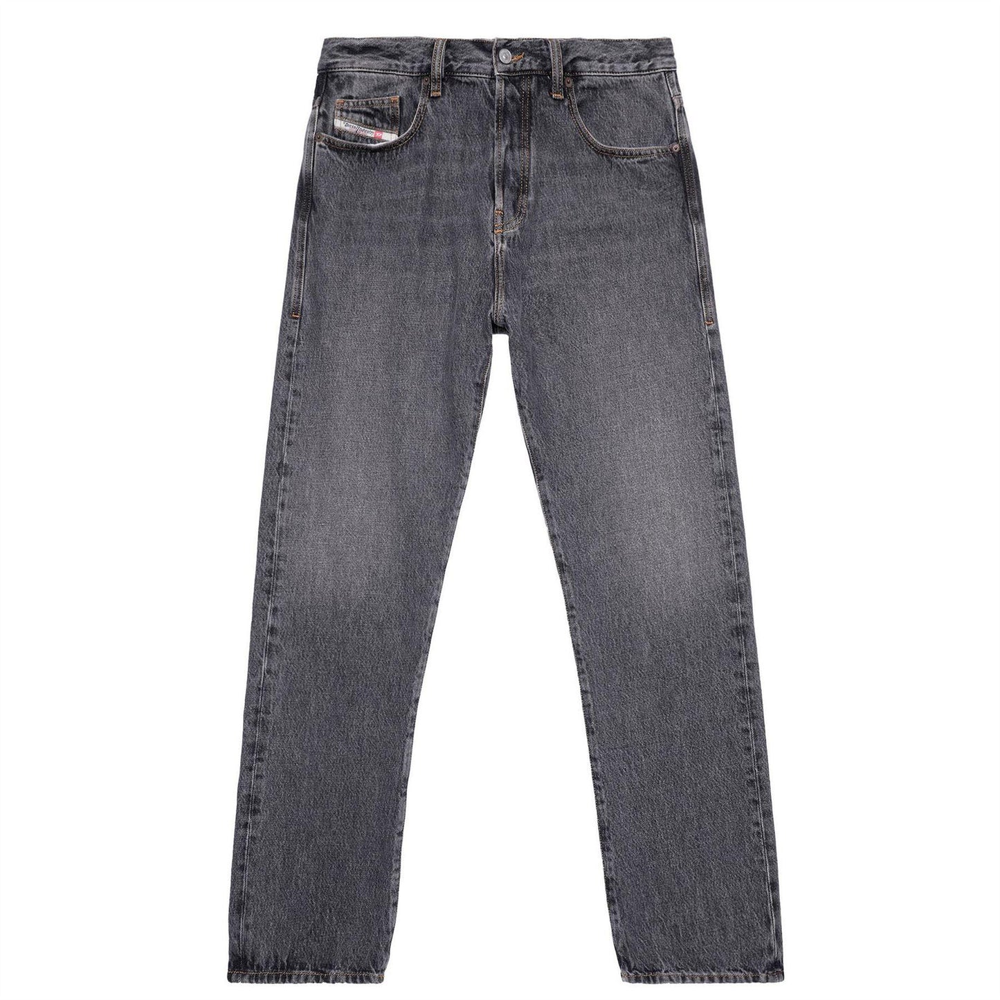 Black - Front - Diesel Mens Viker Straight Jeans