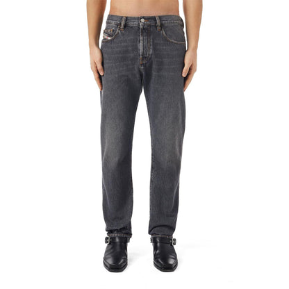 Black - Back - Diesel Mens Viker Straight Jeans