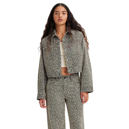 Light Wash - Side - Levis Womens-Ladies Wellthread Floral Denim Jacket