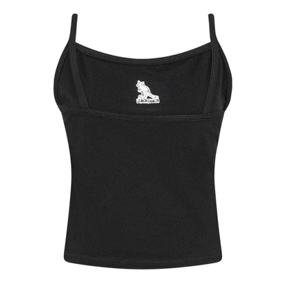 Black - Back - Kangol Womens-Ladies Chest Logo Vest Top