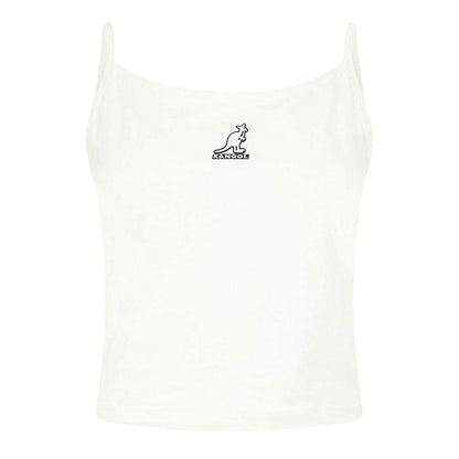 White - Front - Kangol Womens-Ladies Chest Logo Vest Top