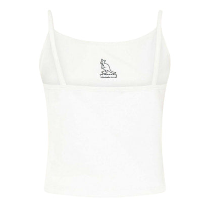 White - Back - Kangol Womens-Ladies Chest Logo Vest Top