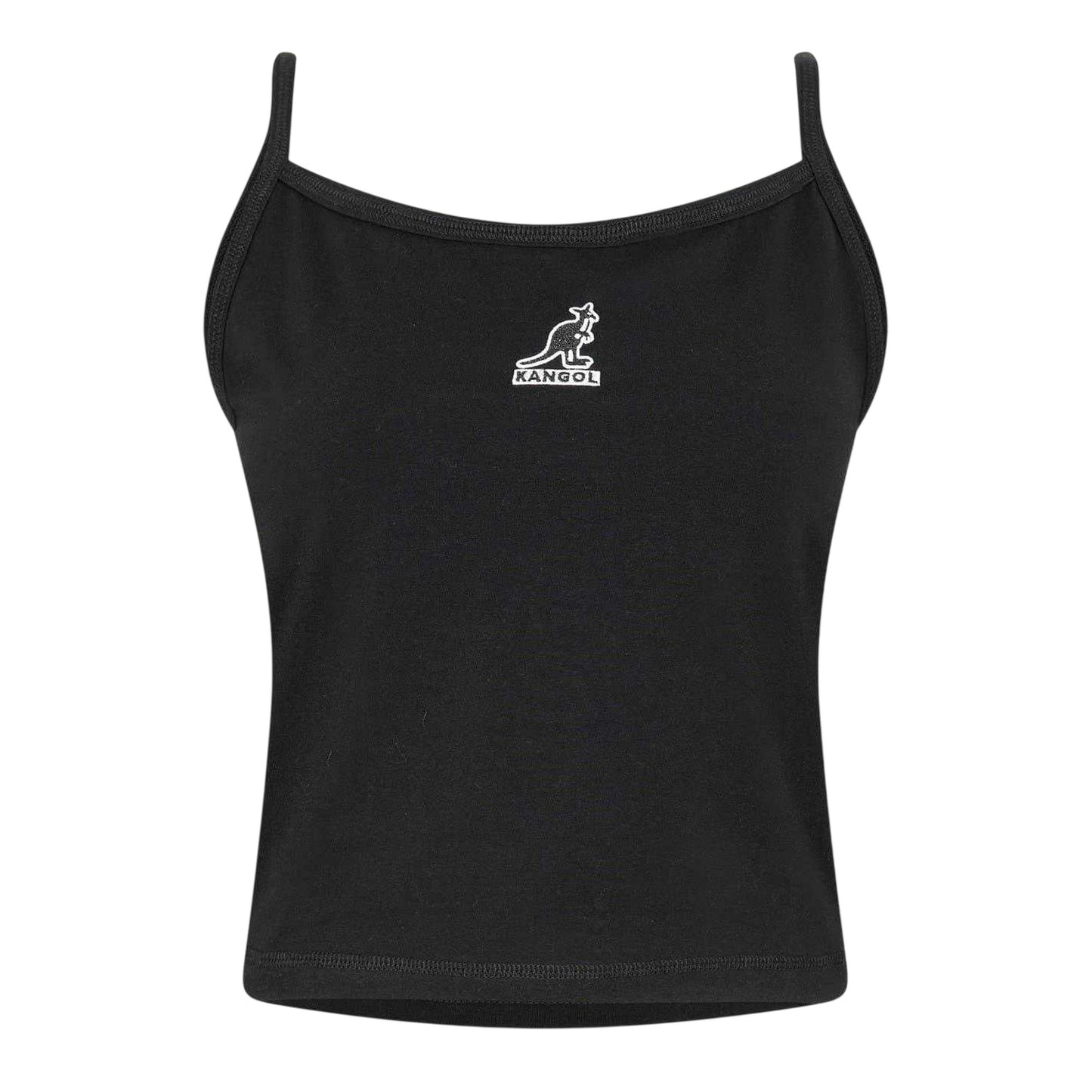 Black - Front - Kangol Womens-Ladies Chest Logo Vest Top